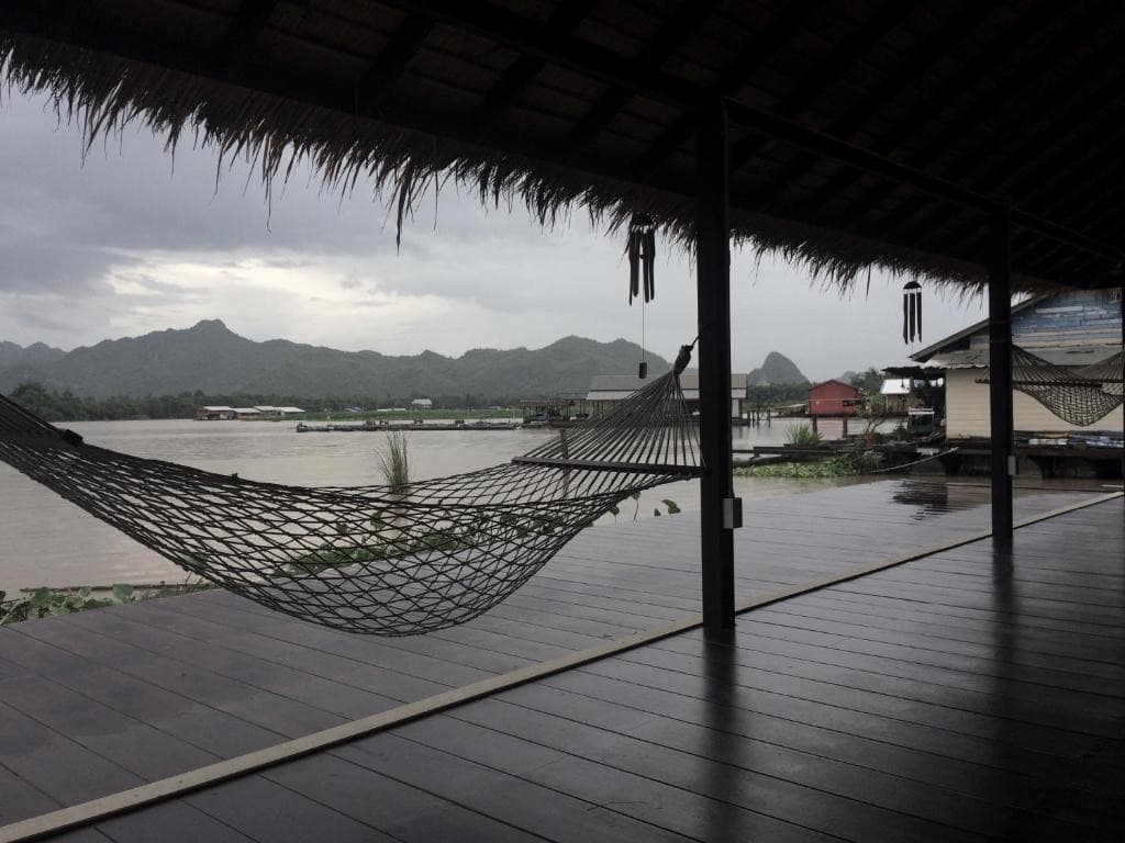 Hammock overlooking the river